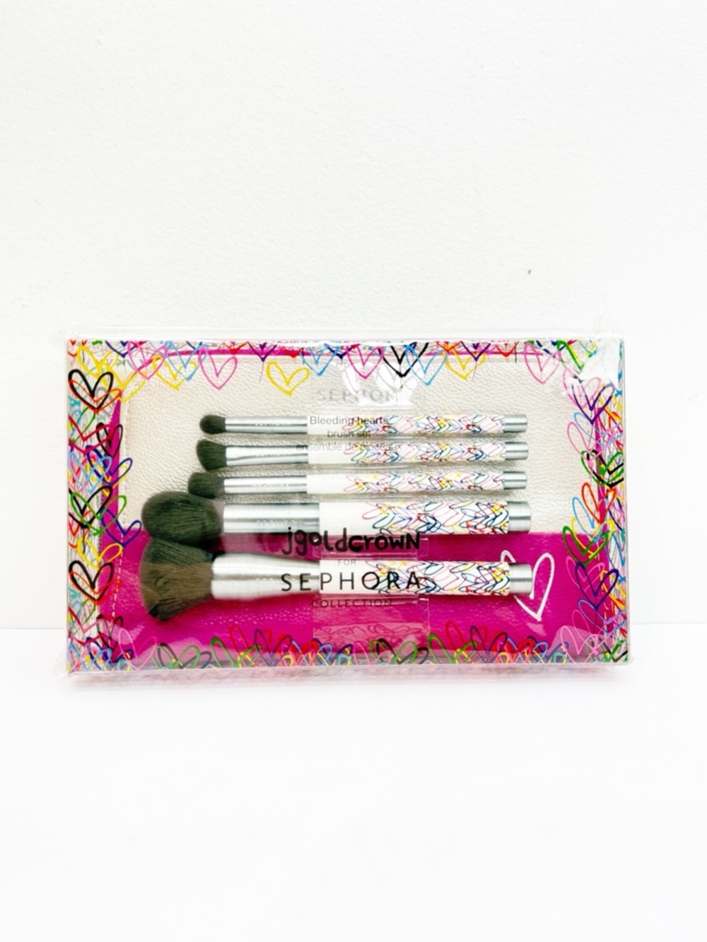 Jgoldcrown For Sephora Bleeding Hearts Brush Set NWT